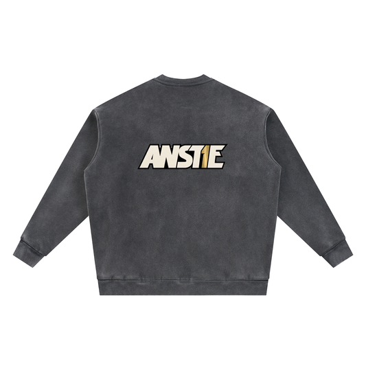 ANSTIE Vintage Washed Fleece Baseball Jacket - Unisex