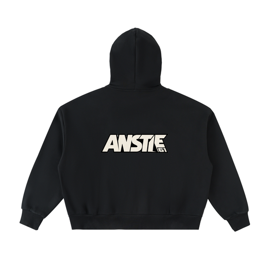 61 Fleeced Full-Zip Boxy Hoodie