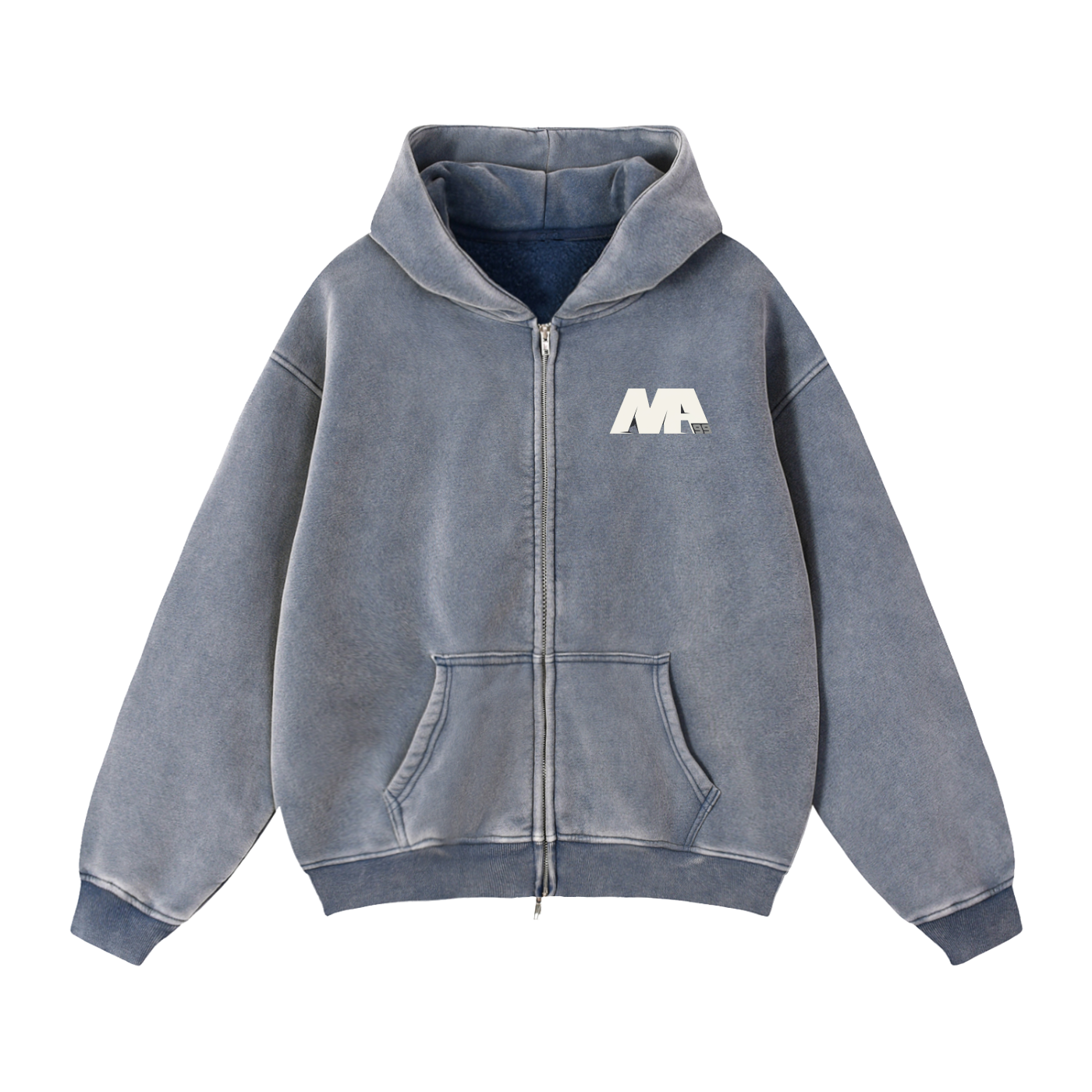 MA99 Zip-Through Boxy Fleece Hoodie - Unisex