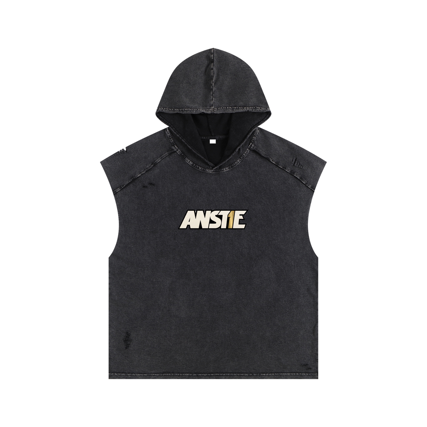 ANSTIE Washed Boxy Hooded Tank Top - Unisex