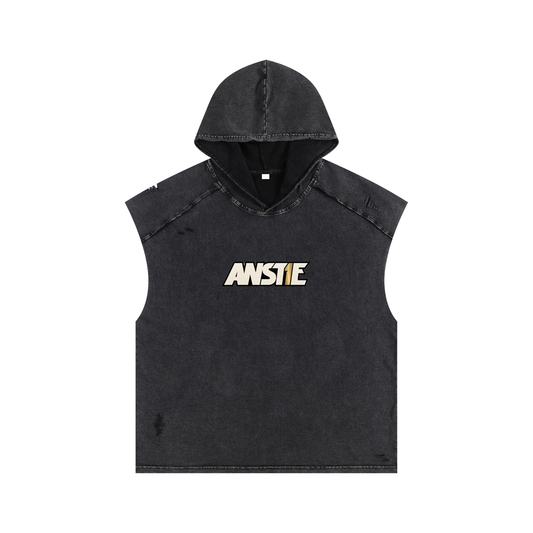 ANSTIE Washed Boxy Hooded Tank Top - Unisex