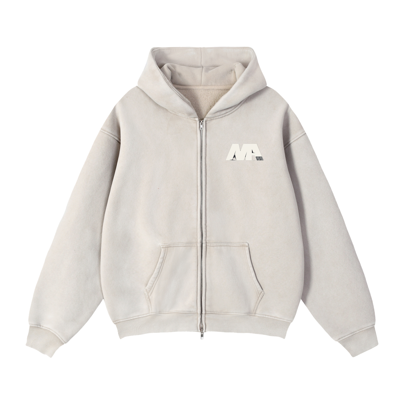 MA99 Zip-Through Boxy Fleece Hoodie - Unisex