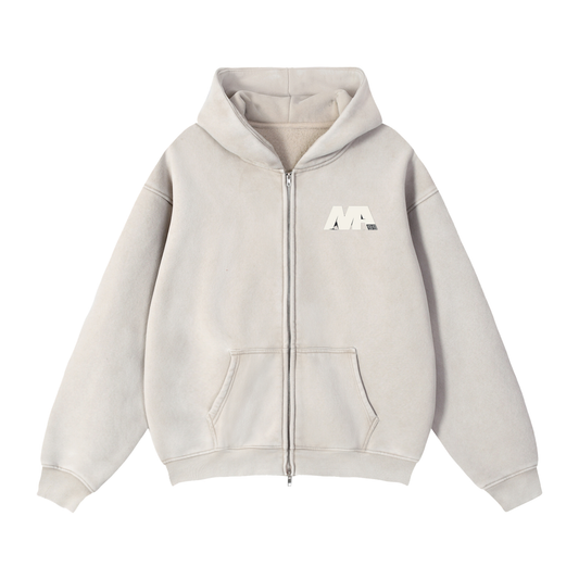 MA99 Zip-Through Boxy Fleece Hoodie - Unisex