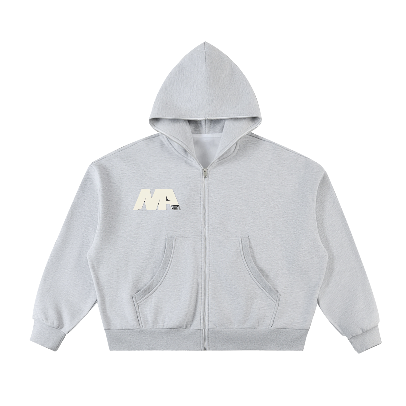 61 Fleeced Full-Zip Boxy Hoodie