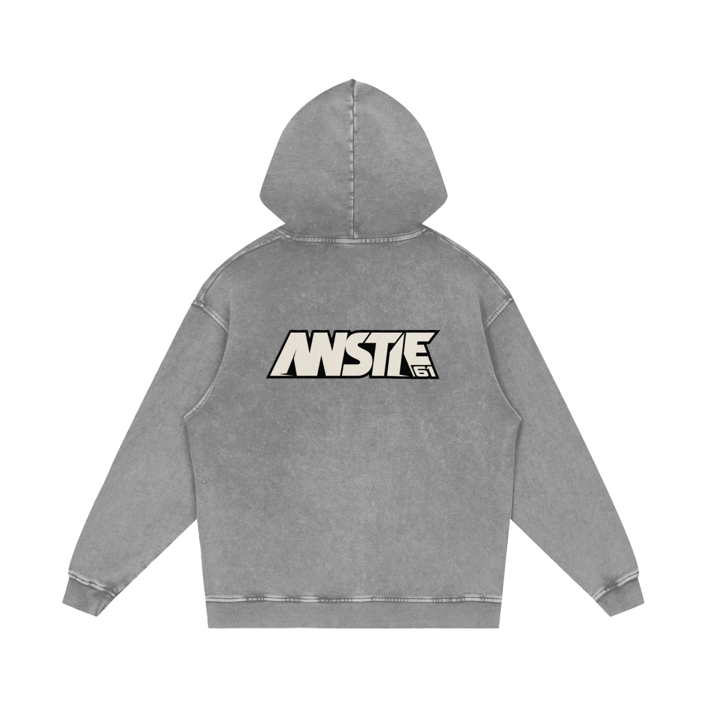 61 Snow Washed Loose Cotton Hoodie - Unisex