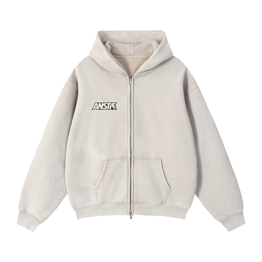 61 Zip-Through Boxy Fleece Hoodie - Unisex