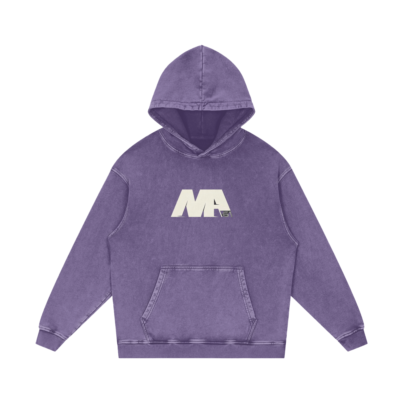 61 Snow Washed Loose Cotton Hoodie - Unisex