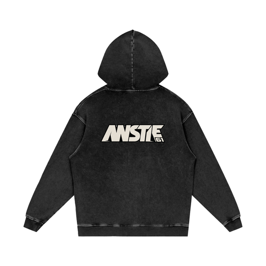 61 Snow Washed Loose Cotton Hoodie - Unisex