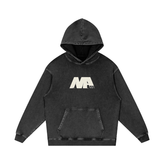 61 Snow Washed Loose Cotton Hoodie - Unisex